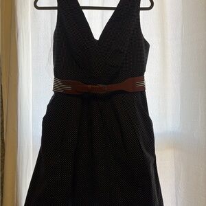 Elegant Black Polka Dot Dress